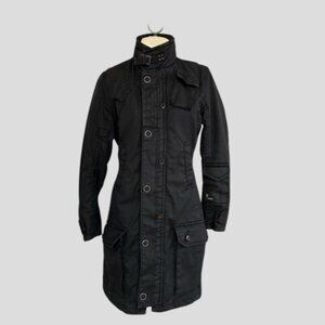G-Star Raw Women's Black Utility Army Insulated Padded Trench Coat